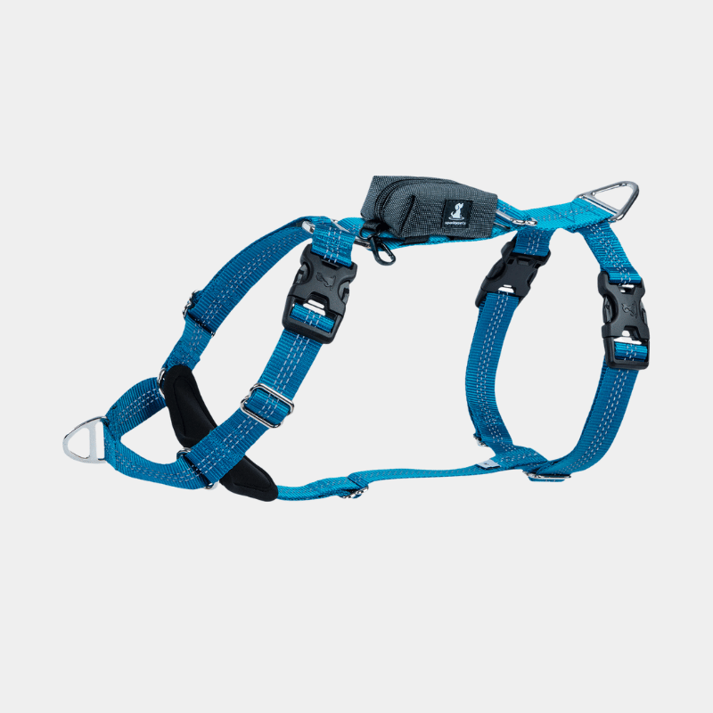 Easy Clip Dog Walk Harness for Medium & Large Breeds with Poop Bag Holder