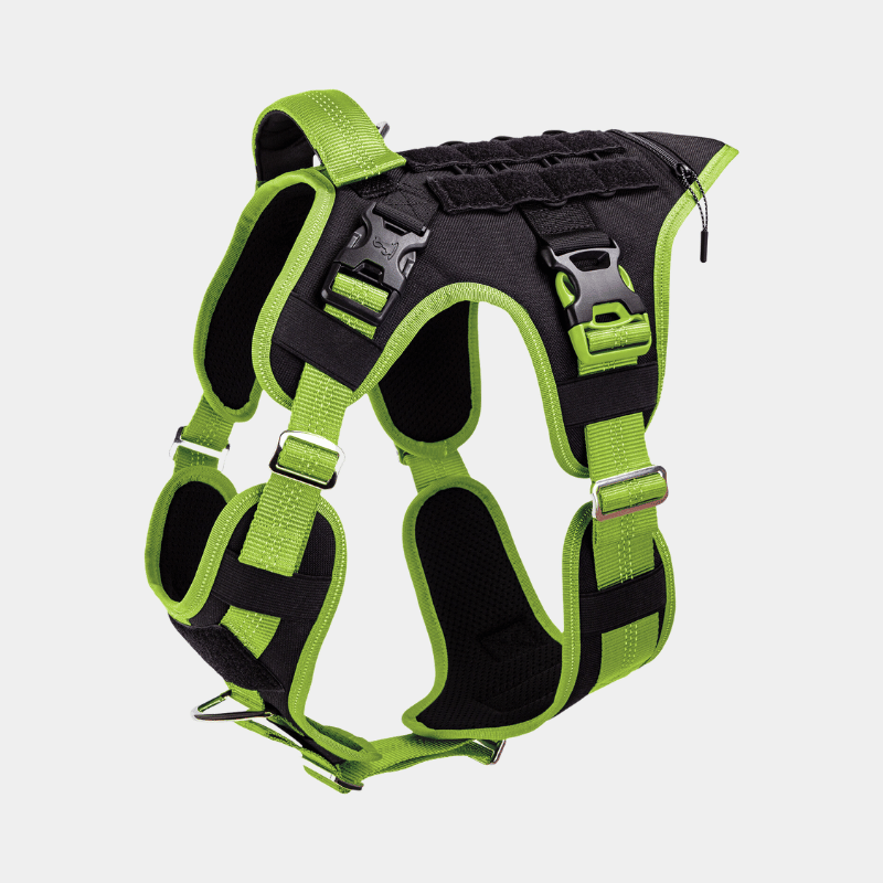 Heavy Duty Dog Harness with Handle and Poop Bag Holder Pocket