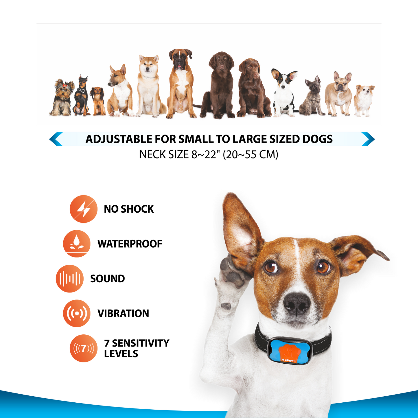 Humane Dog Bark Collar - 2 Pack (Battery Version)