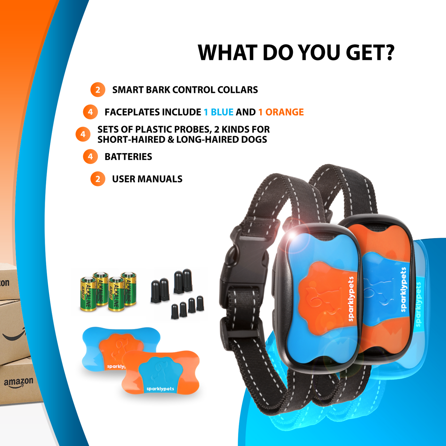 Humane Dog Bark Collar - 2 Pack (Battery Version)