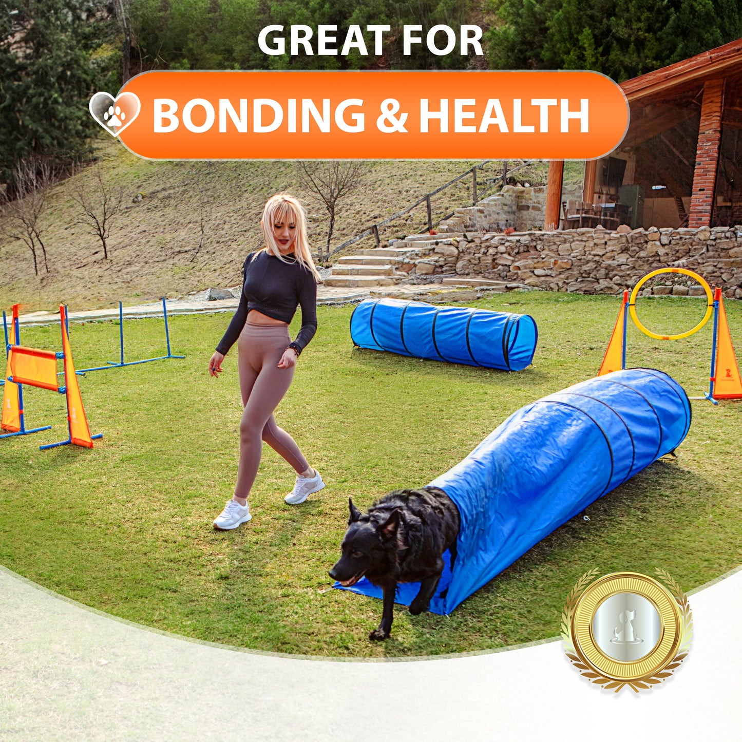 The SparklyPets Extended Dog Agility Equipment Set