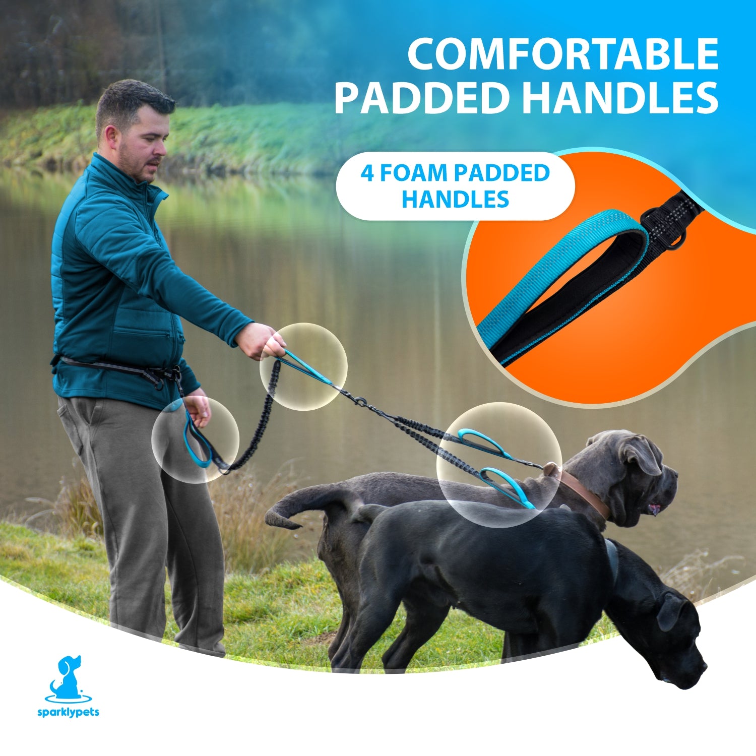 Dog walking belt hot sale for 2 dogs